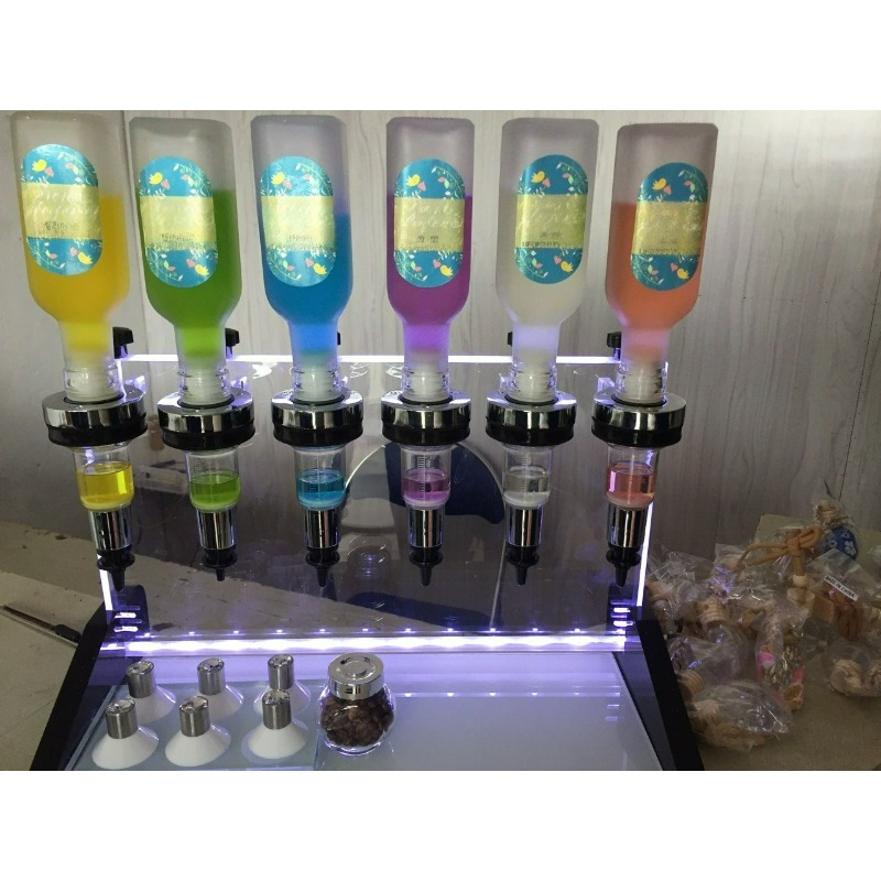 Perfume Fragrance Bulk - 6-Head Perfume Tester Dispenser with Counter